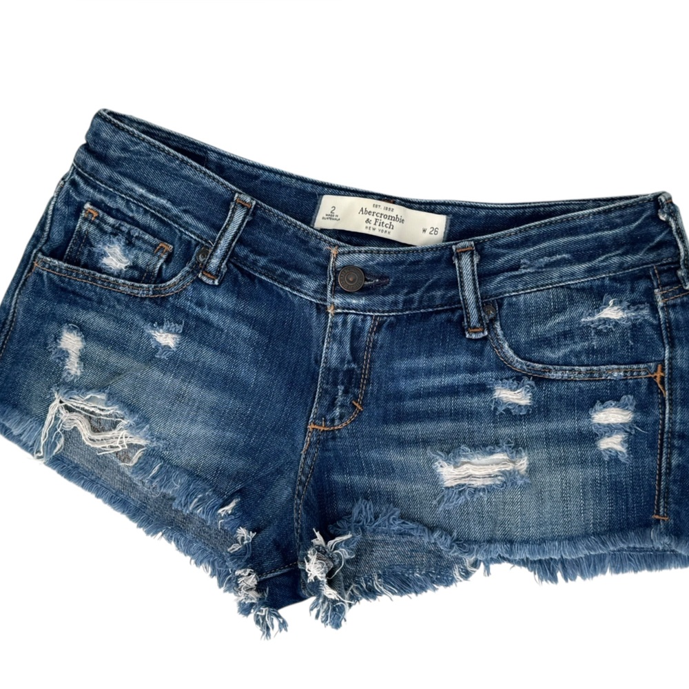 Abercrombie & Fitch ladies distressed jean shorts size 2